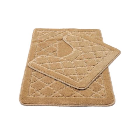 Pik 2pcs Beige Toilet Mats