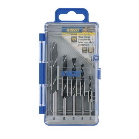 Kinzo 3-8mm 5pcs Wood Drill Bits Set