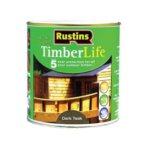 Rustins Quick Dry Βερνίκι Εμποτισμού Ξύλων Timberlife Σκούρο Τικ 1L