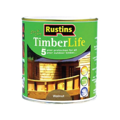 Rustins Quick Dry Βερνίκι Εμποτισμού Ξύλων Timberlife Καρυδί 1L 