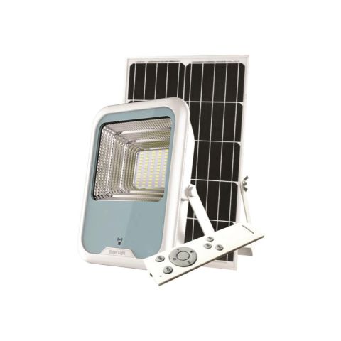 Eurolamp IP66 6500K (Natural White) 30W White Movement Detector LED Solar Flood Light