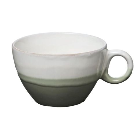 JJA Jumbo 15x11x7.5cm Green White Bowl with Handle