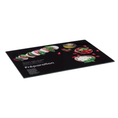 JJA 40x30cm Glass Black Chopping Board