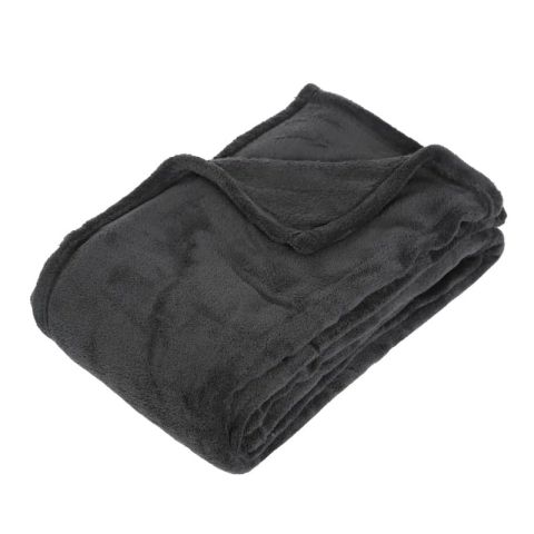 JJA 130x180cm Dark Grey Living Room Throw Blanket