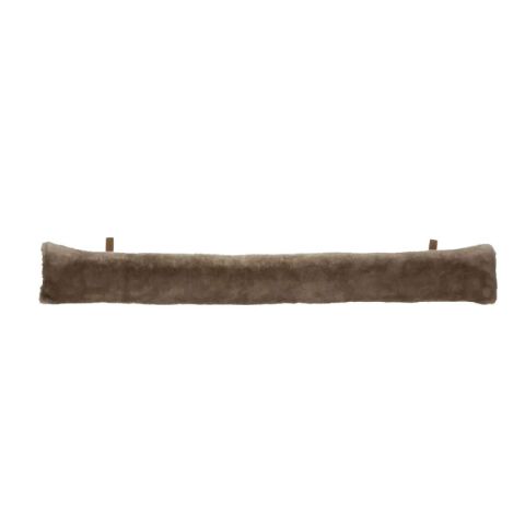 JJA Fake Fur Brown 12x90cm Door Draught Excluder Cushion