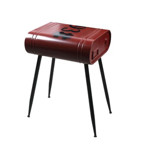 Delf 2 04-0693 Metal Red Black 30x41x48cm Side Table