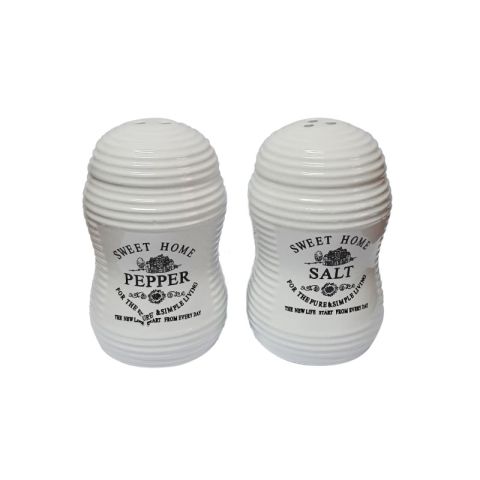 Sweet Home Ceramic Salt & Pepper 2pcs Set