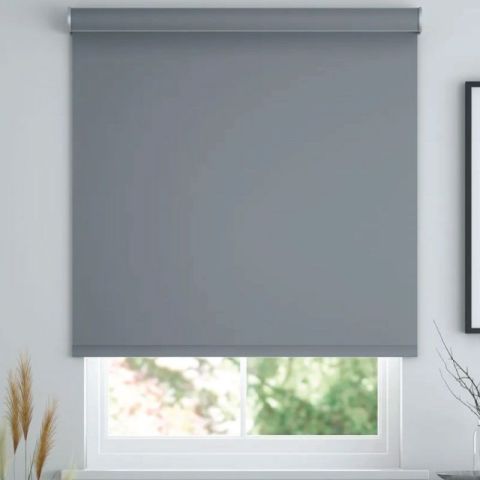 Roller Blind Blackout 160cm(L)x130cm(W) Grey