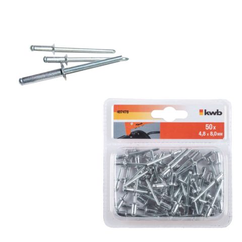 KWB Blind Rivets 4.8 X 8mm 50 Pack