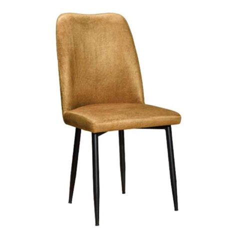 Mollie 897-123-011 Fabric Beige Metal Black Indoor Dining Chair