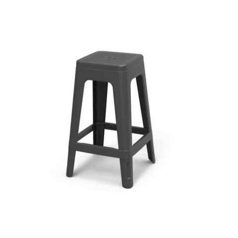 Keter Lucca Graphite Stacking Outdoor Stool