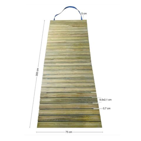 Lane 75x300cm Wooden Pine Beach Garden Floor Roll