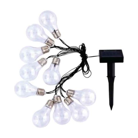 Gruding Clear 470cm Line Bulb Wire Solar Outdoor Lighting