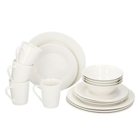 Alpina White 16pcs Set Dinnerware Plates