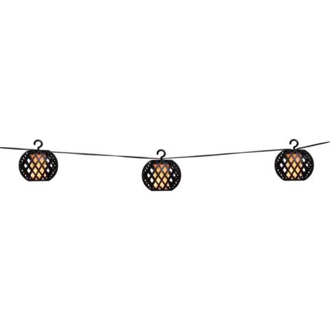 Gruding Black 200cm 8pcs String Solar Outdoor Lighting