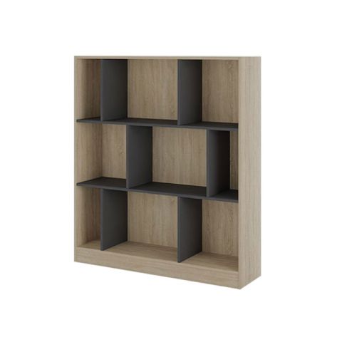 Bookcase Maze 24-0586 Sonoma Dark Grey 117x30x130cm