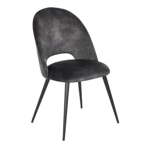 Silky 03-0830 Velvet Anthracite Metal Black Indoor Dining Chair