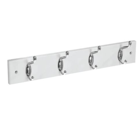 5 Five 42x7x6.5cm White Wood Wall Coat Hanger