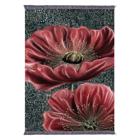 Josiane Red Poppies W/Fringes 160x230cm Carpet (HM7675.41)