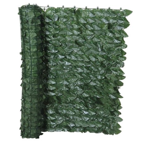 Lia Leaves PVC Green 100x300cm Garden Screen Trellis