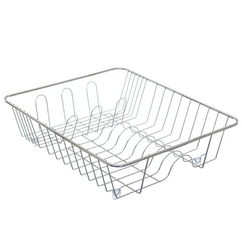 Five 39.5x34x11.5cm Chromed Metal Dish Drainer Rack