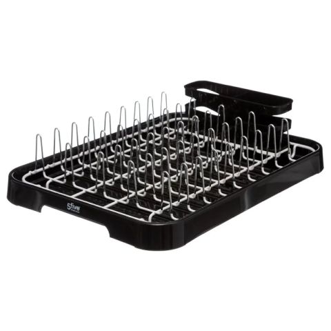 Five 42x31x10.5cm Metal Plastic Dish Drainer Rack