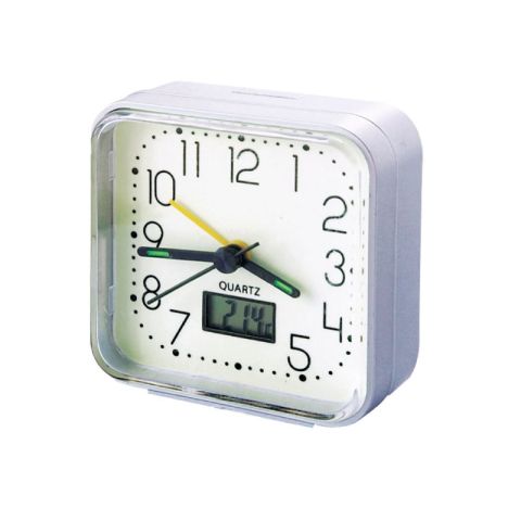 Telco 1A-XG-8676 White Alarm Analog Clock