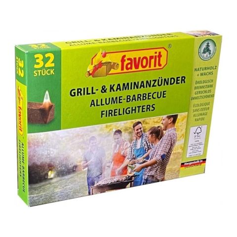 Favorit 32pcs Natural Firelighter