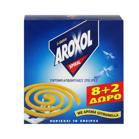 Aroxol Coil Citronella 8+2pcs Free Mosquito Coil