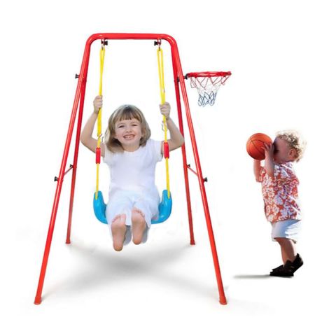 Kou Metal 130cm Kids Swing (with Basketball)