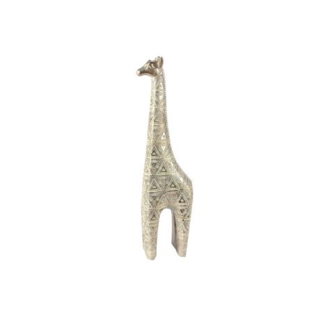 Togo 34.5cm Silver Antique White Giraffe Table Decorating