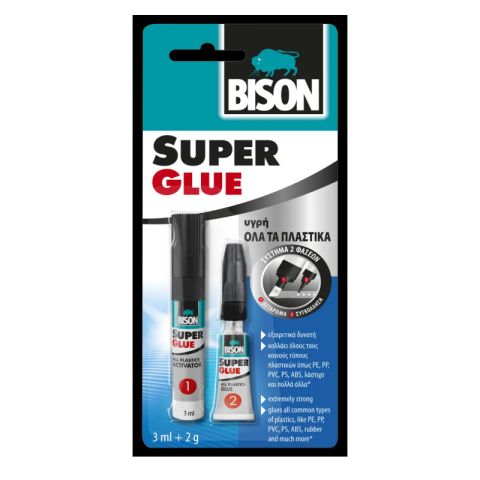 Bison 5g Gel Super Glue All Plastic