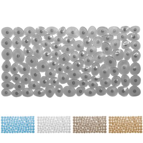 VS VC076 70x40cm Transparent Pebble PVC Shower Mat