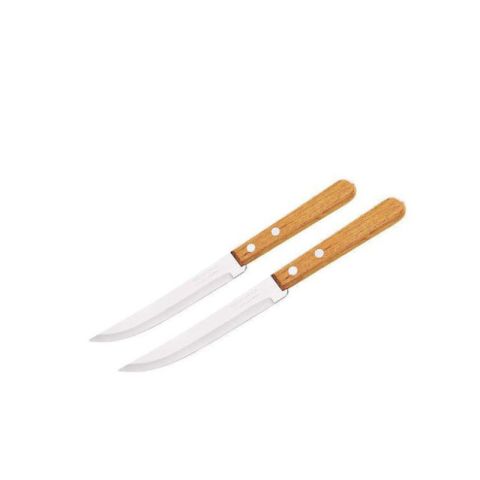 VS Tramontina Dynamic 11cm Wood Grip Stainless Steel 2pcs Set Knives