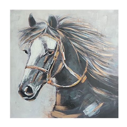 Horse 108124046 Κανβάς Με Κορνίζα 100x100cm Πίνακας