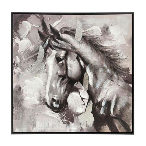 Horse FL33285 Κανβάς Με Κορνίζα 80x80cm Πίνακας