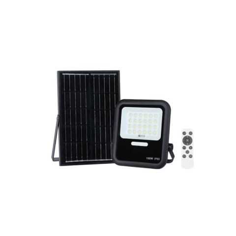 Eurolamp IP65 4000K (Cool White) 100W Black LED Solar Flood Light