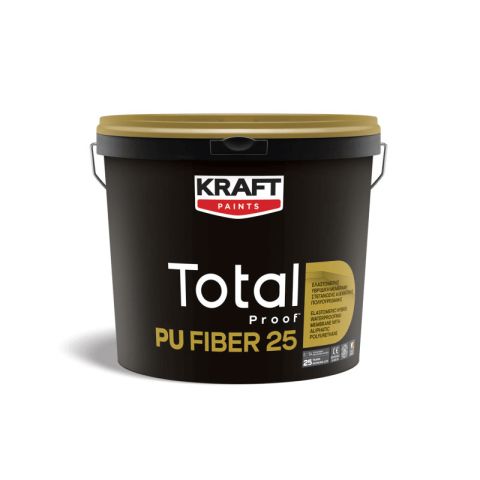 Kraft Total Proof PU Fiber 25 Ελαστομερής Υβριδική Μεμβράνη Στεγάνωσης Αλειφατικής Πολυουρεθάνης Λευκό 10L