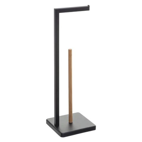 Five Natureo Black Natural Freestanding Toilet Paper Holder