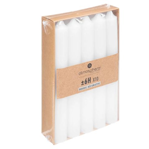 Atmosphera Stick White 500gr 10pcs Decorative Candles