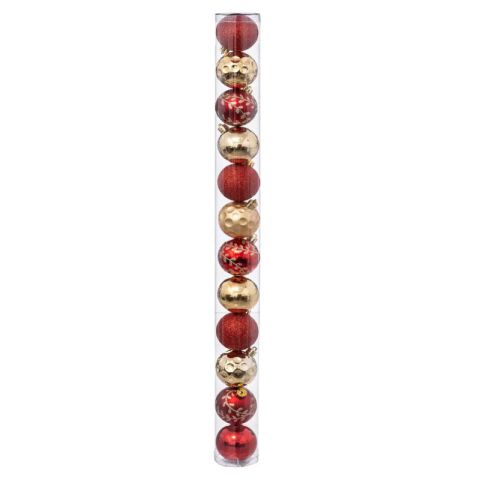 Atmosphera Evening Christmas Baubles Gold Red 12pcs