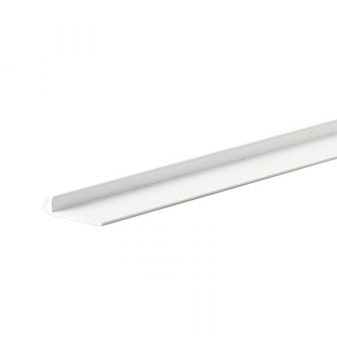 J-Shaped Arcansas 18mmx1m White Powder Coated Aluminum Profile
