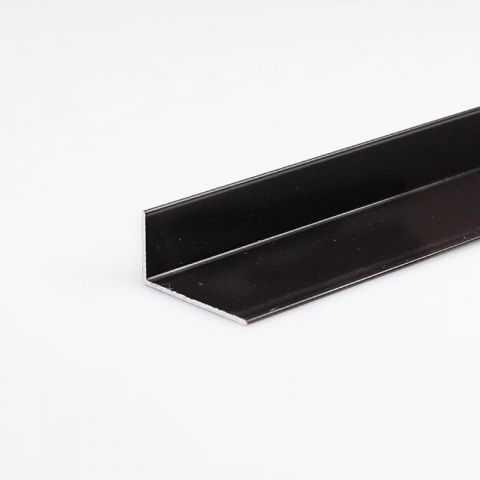 Unequal Corner Arcansas 30x15mmx1m Black Brushed Aluminium Profile