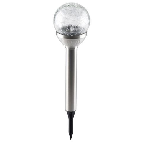 Grundig Silver 8x34cm Solar Outdoor Lighting