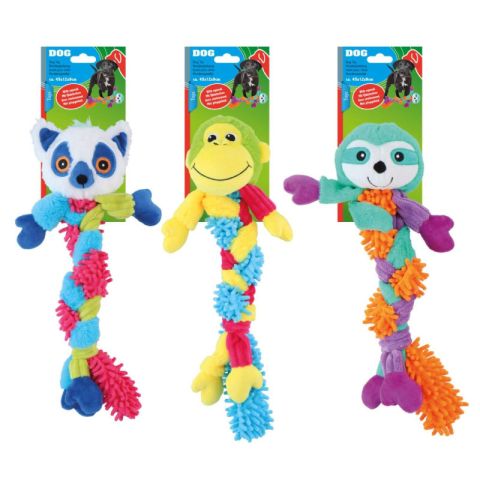 Maxxpro Dog 3Ass Plush Animal Pet Toy