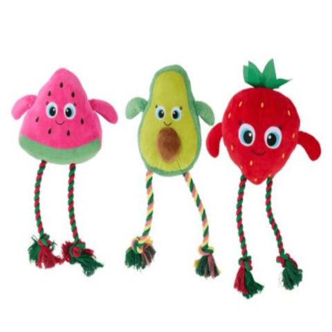MaxxPro Dog 3Ass Fruity Plush Pet Toy