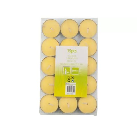 Articasa Tealight 15pcs Mosquito Citronella Candles