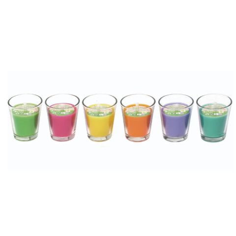 Ed 6Ass Mosquito In Glass Citronella Candle