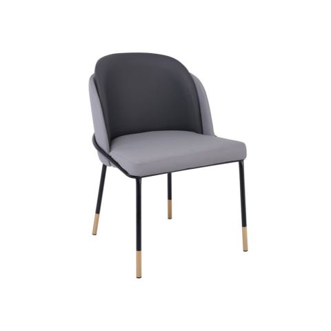 Select E-00025215 Light Dark Grey Black Metal Indoor Dining Chair